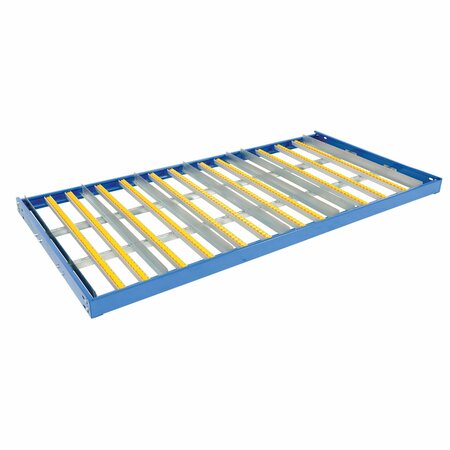 VESTIL Blue Steel Pallet Rack Gravity Flow Shelf 96"W x 48"L GFL-9648